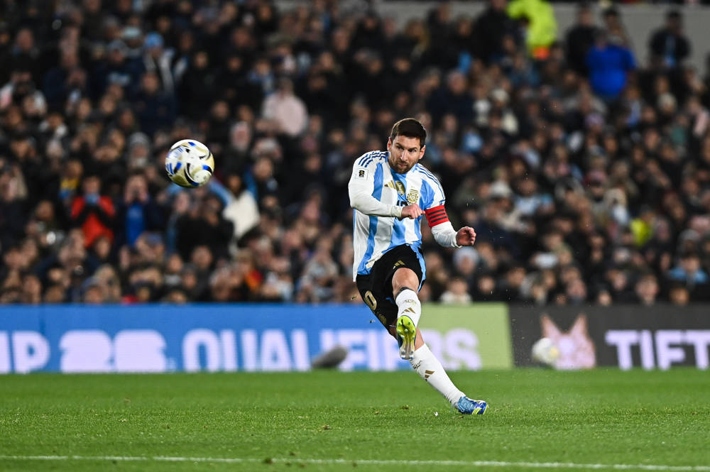 Messi jugando por Argentina