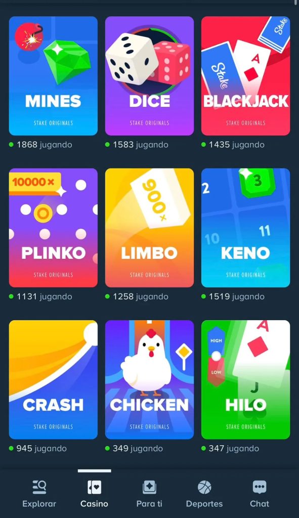 juegos originales de stake