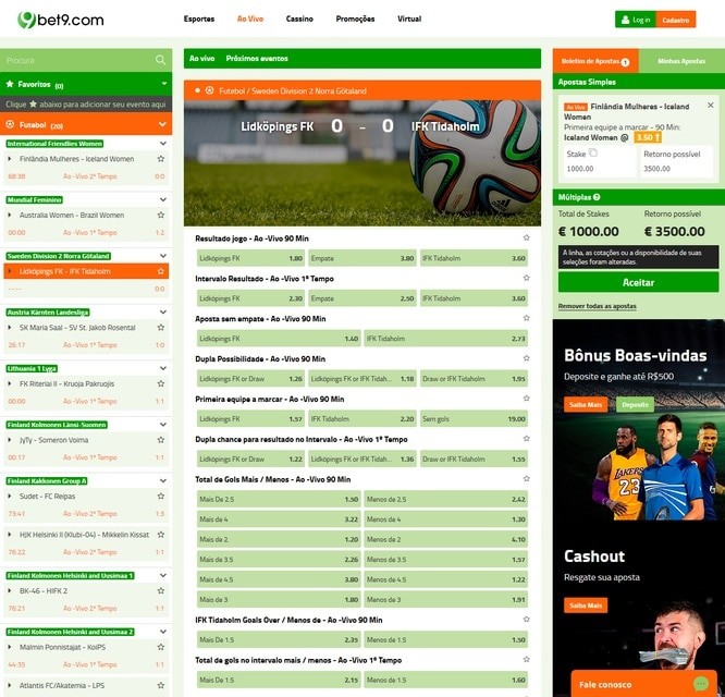 Bet9 Brasil: melhores opções para apostar em esportes!