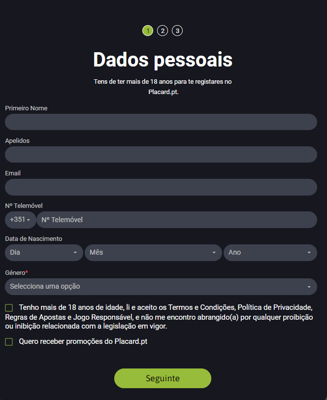  placard registo