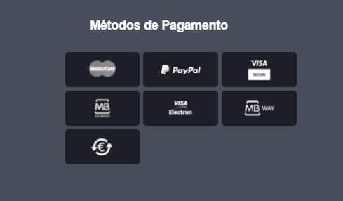 Métodos de pagamento