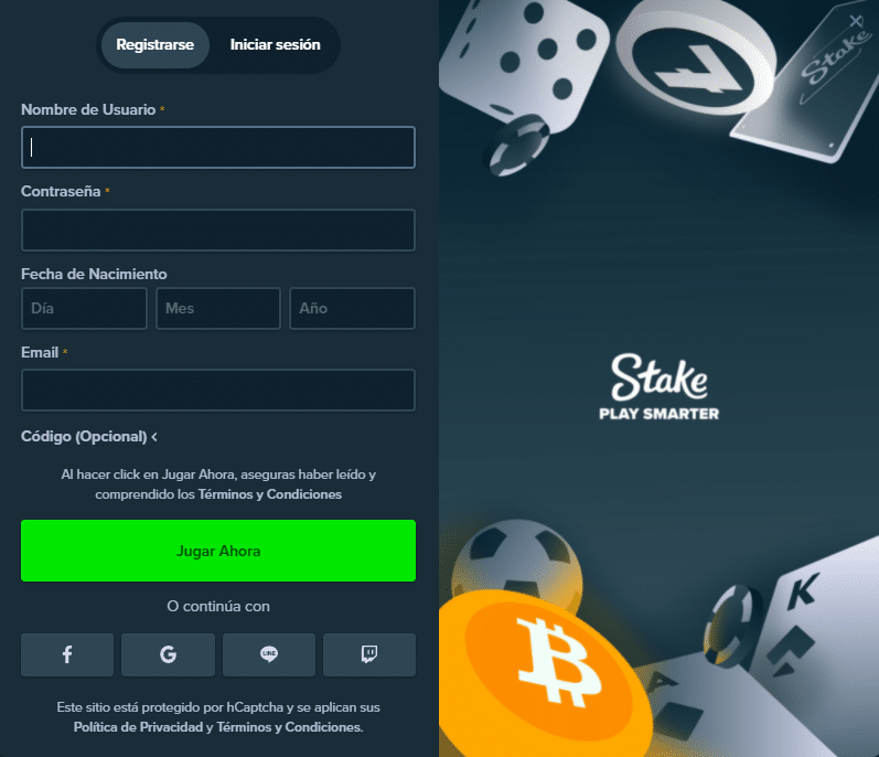Codigo de Promocion Stake: registro