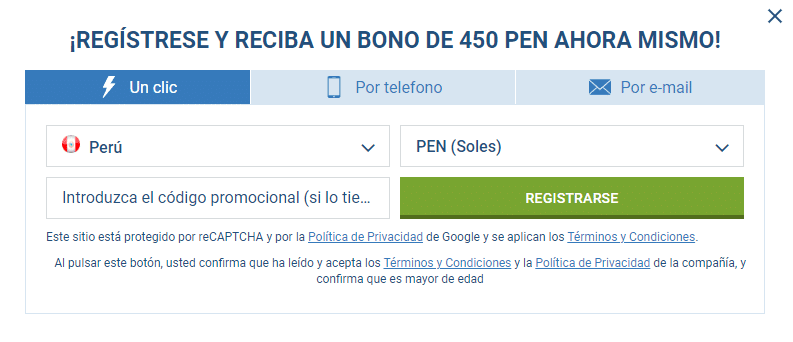 1xbet registro