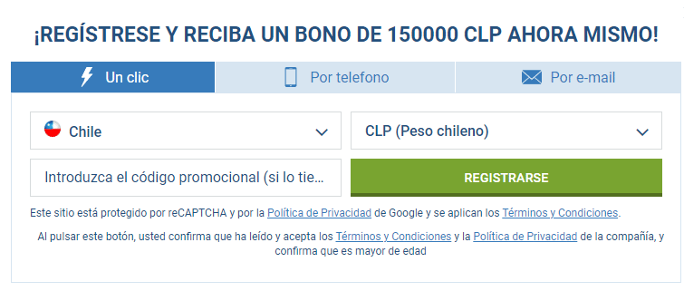 1xbet registro chile
