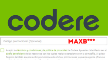 Código promocional Codere | Bono actualizado hasta por $7,000 MXN en Junio 2026