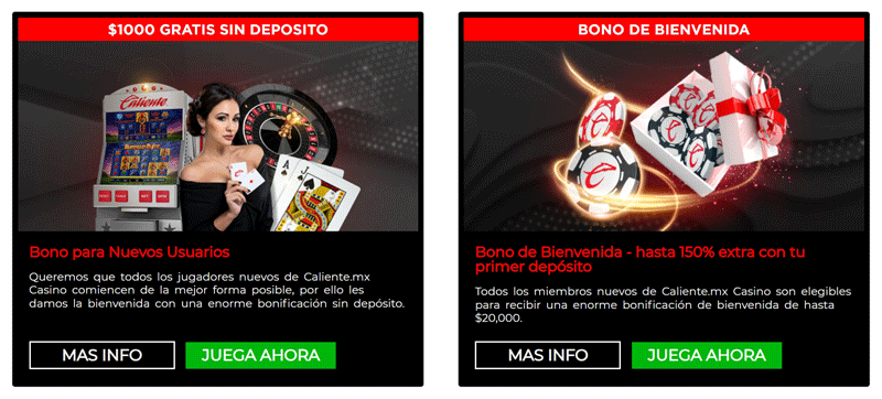 casino caliente mexico bonos