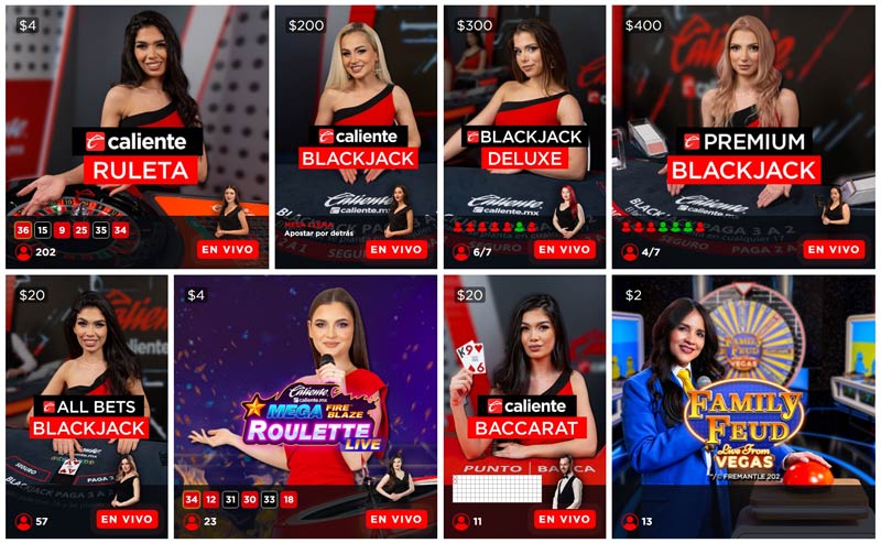 casino caliente mexico mesas en vivo