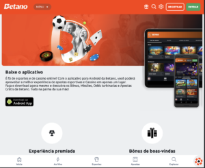 tela app android Betano