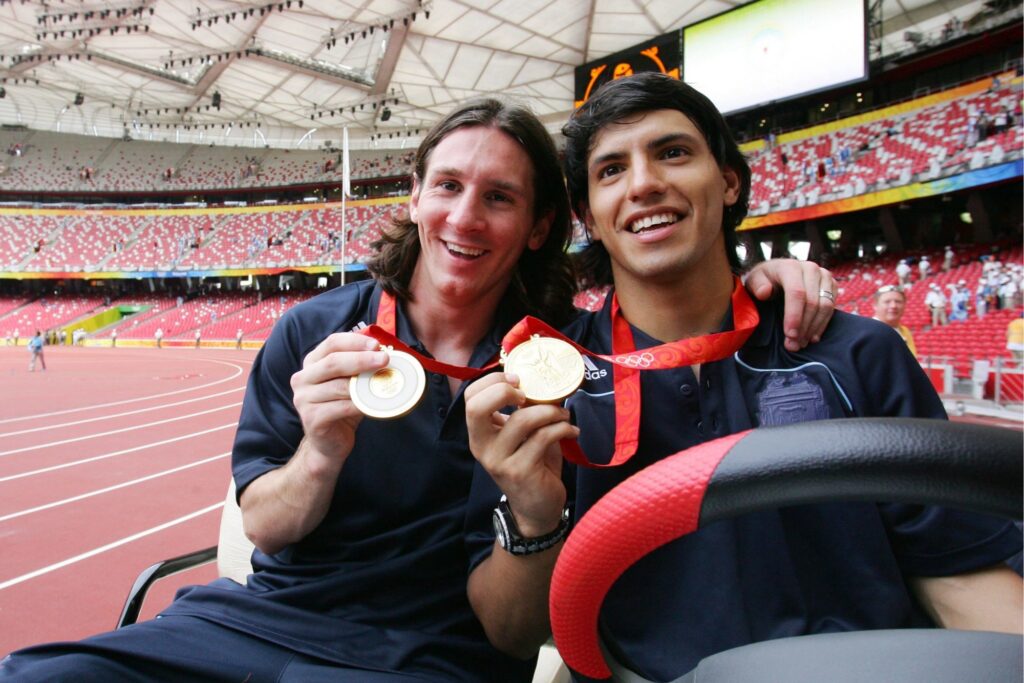 messi y kun aguero