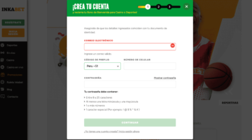 Inkabet registrarse: cómo crear tu cuenta y apostar