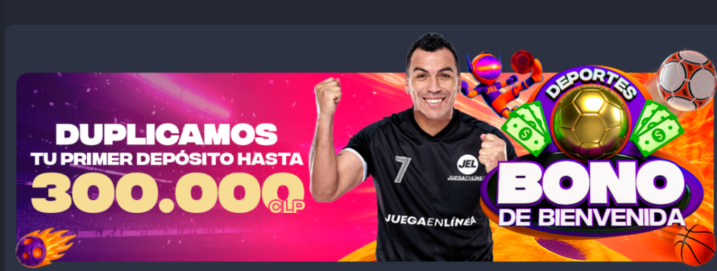 bono de bienvenida juegaenlinea: 100% hasta 300.000 clp