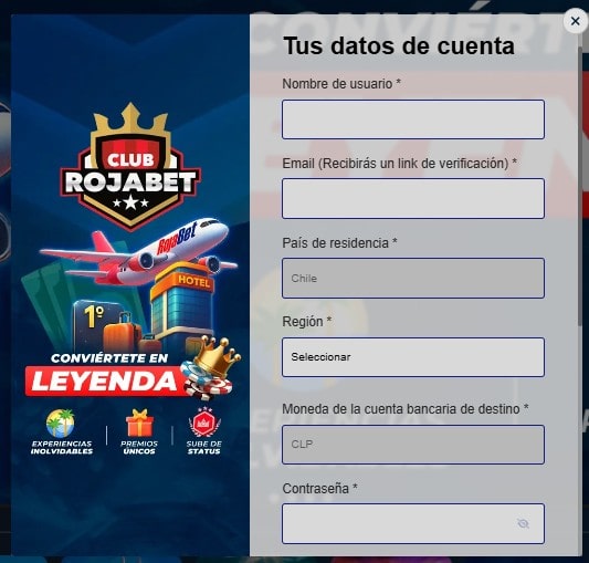 infografia de como registrarse con el codigo promocional rojabet