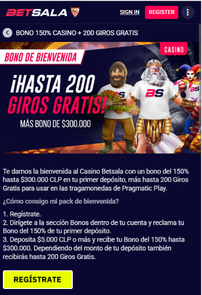 bono de bienvenida casino: hasta 200 giros gratis
