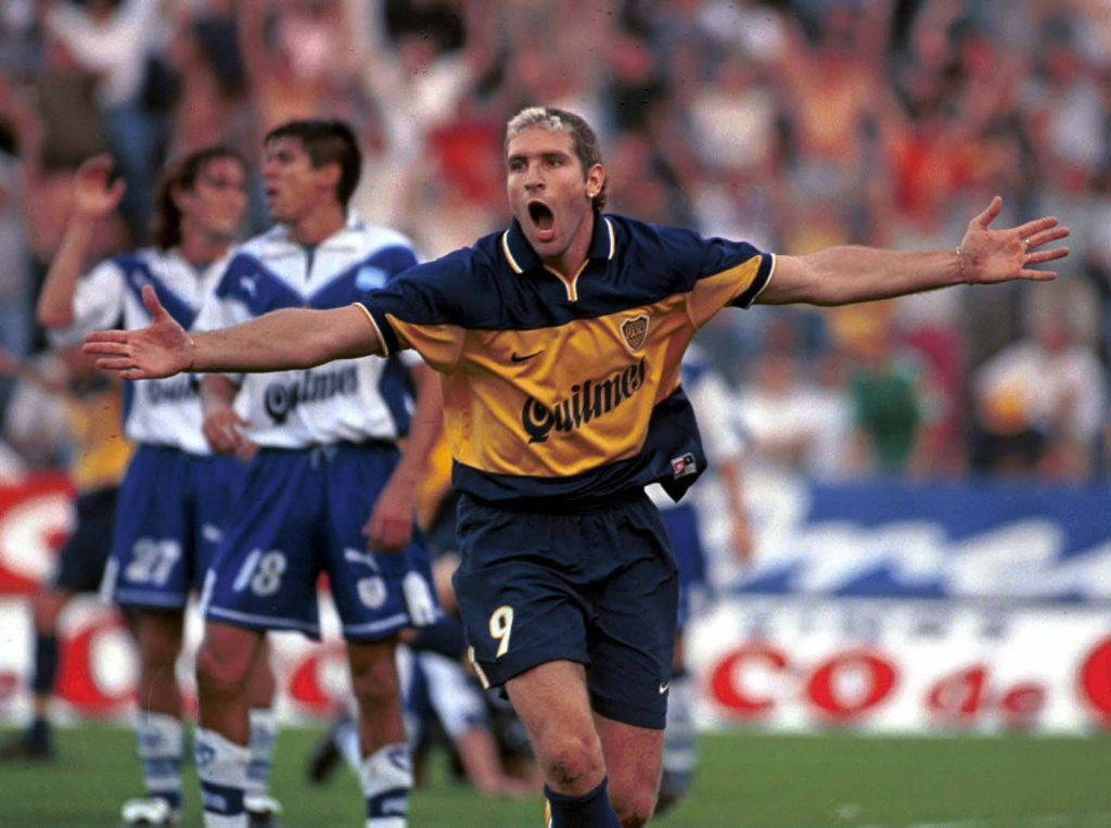 Martín Palermo jugando por Boca Juniors