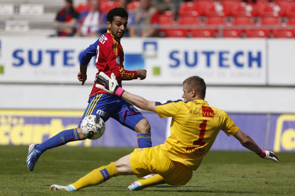 Mohamed Salah jugando por FC Basel