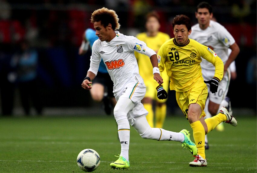 Neymar jugando por Santos