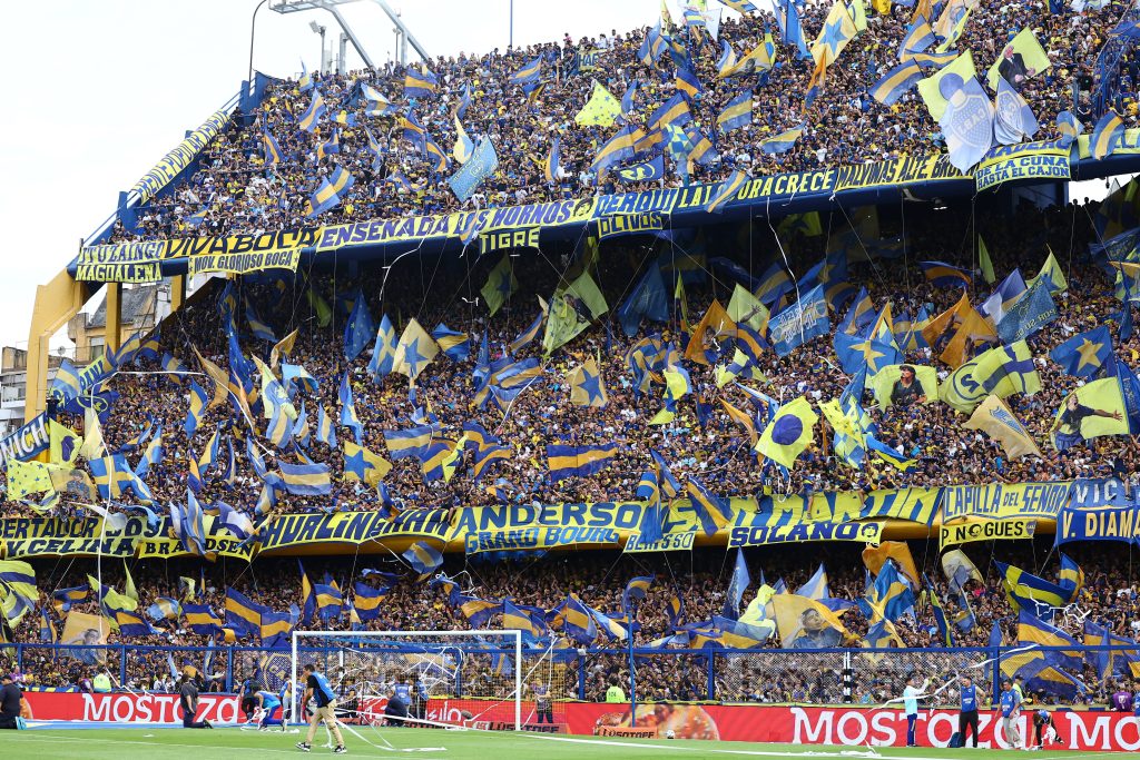 Boca Juniors™ fans cheer for their team before the Argentine Professional Football League 2025 Clausura Tournament semif