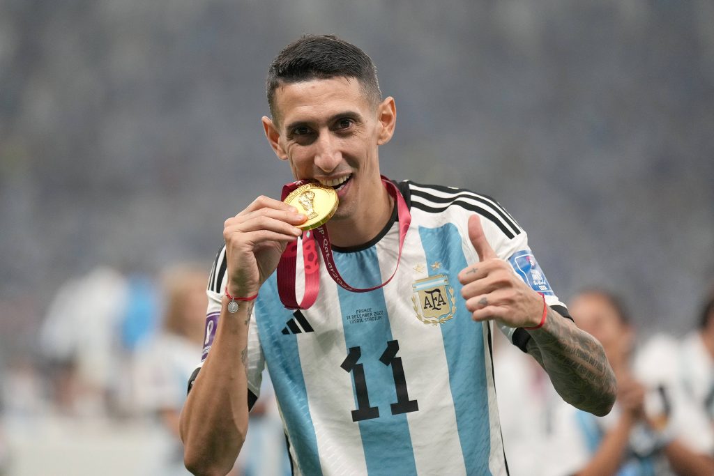 Di María jugando por la Selección Argentina