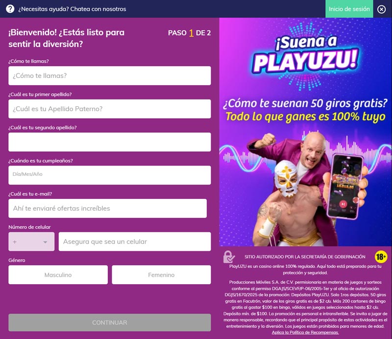 codigo promocional playuzu mexico registro