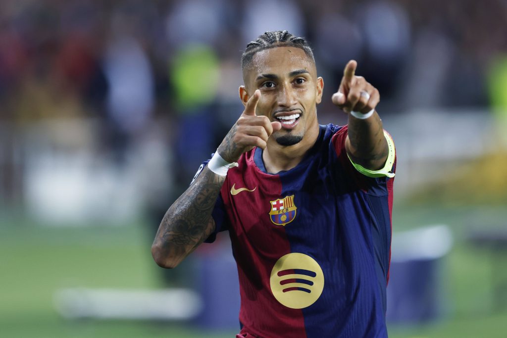 Raphinha con la camiseta del FC Barcelona