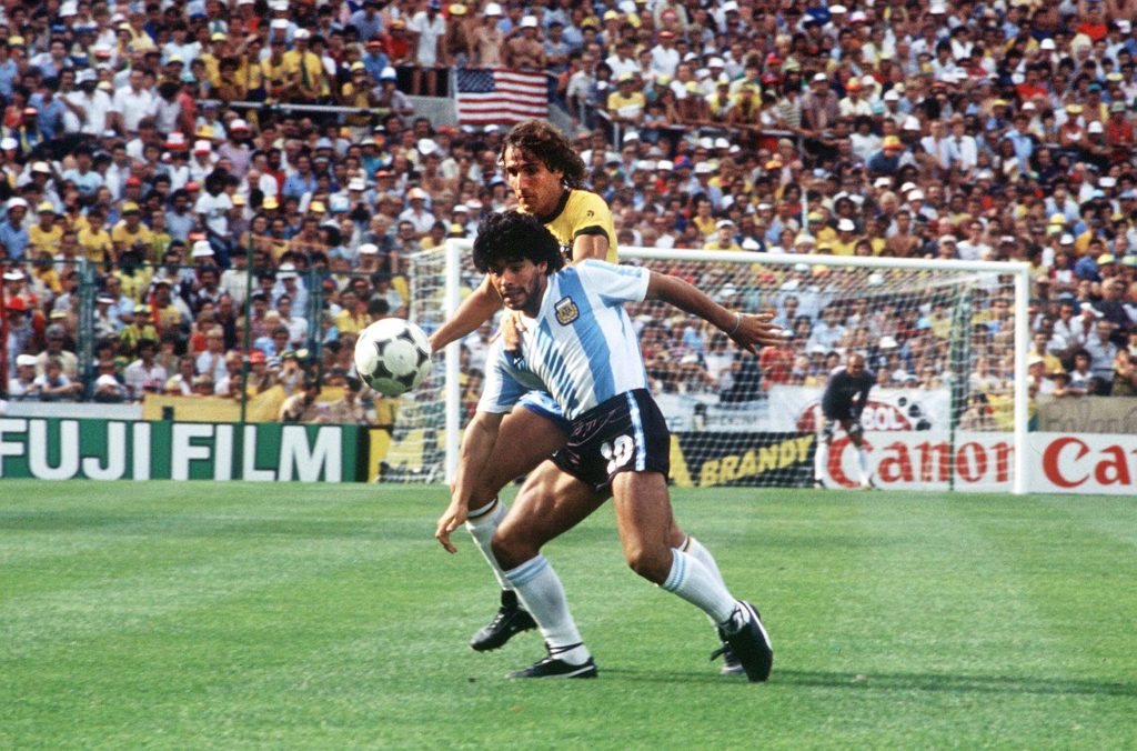 Diego Maradona en el Mundial de 1982