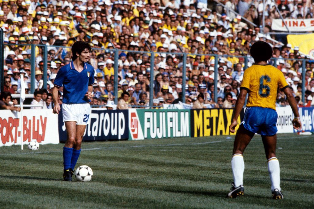 Paolo Rossi vs Brasil en el Mundial de 1982