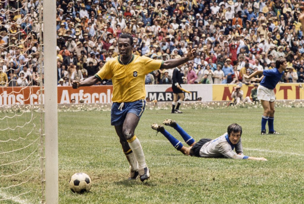 Pelé jugando el Mundial de 1970