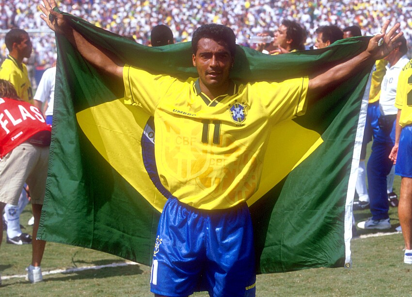 Romário en el Mundial de 1994 con la selección brasileña