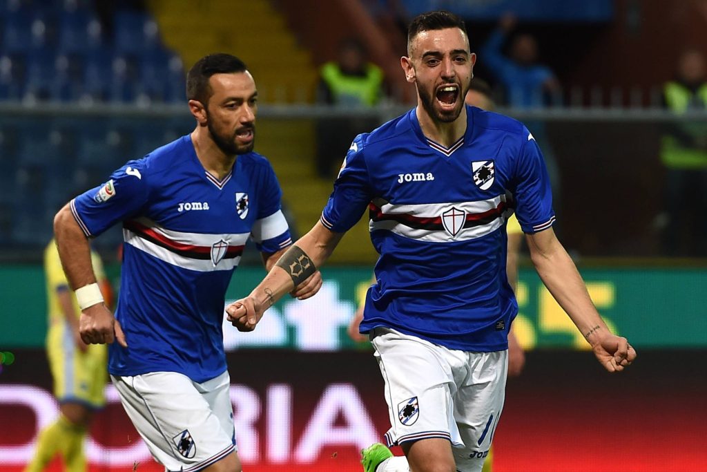 Bruno Fernandes a jugar pela Sampdoria