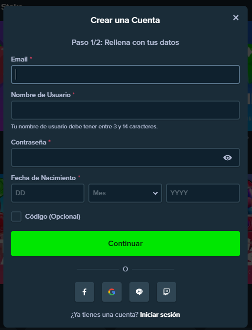 registro en stake
